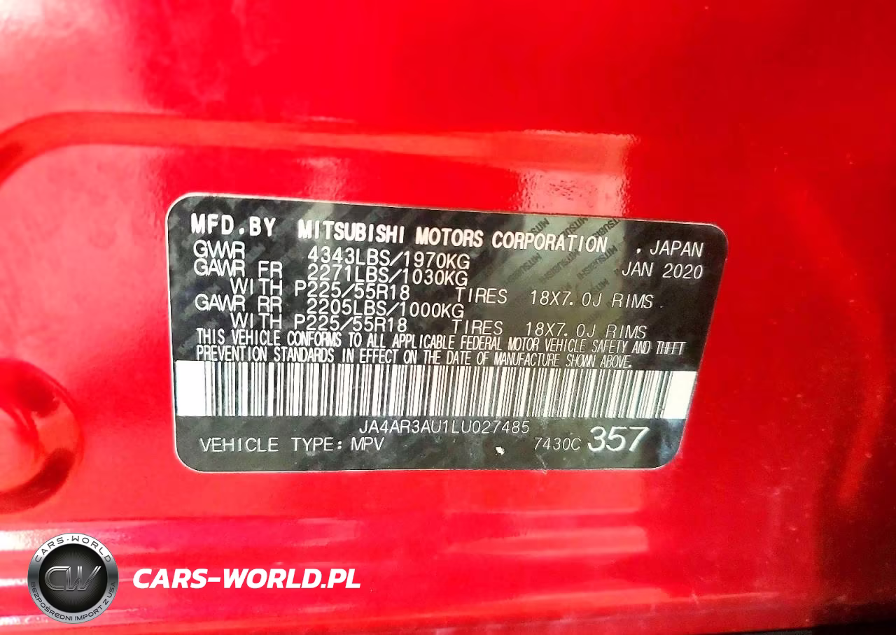 2020 Mitsubishi Outlander Sport Es VIN:JA4AR3AU1LU027485 - 13