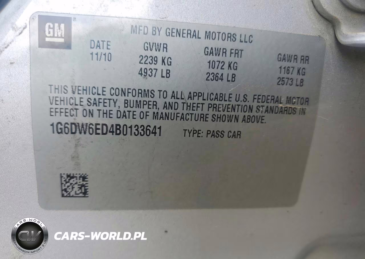2011 Cadillac Sts Luxury VIN:1G6DW6ED4B0133641 - 12