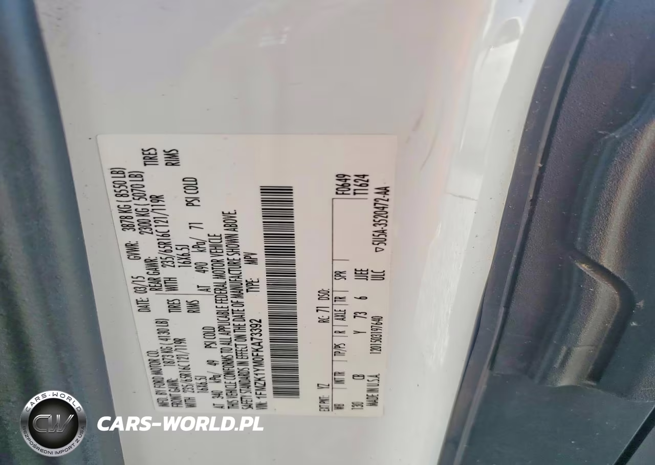 2015 FORD TRANSIT-150 XLT VIN:1FMZK1YM0FKA73392 - 13