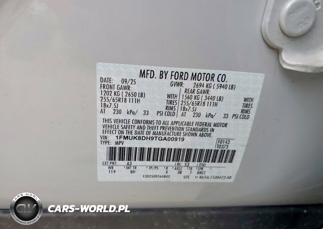 2026 Ford Explorer Active VIN:1FMUK8DH9TGA00919 - 12