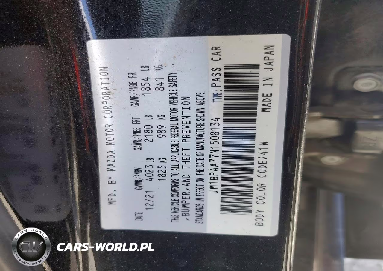 2022 Mazda 3 VIN:JM1BPAA77N1508134 - 13