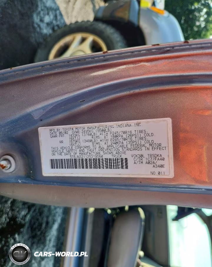 2002 Toyota Tundra Dx VIN:5TBJN32112S319560 - 12