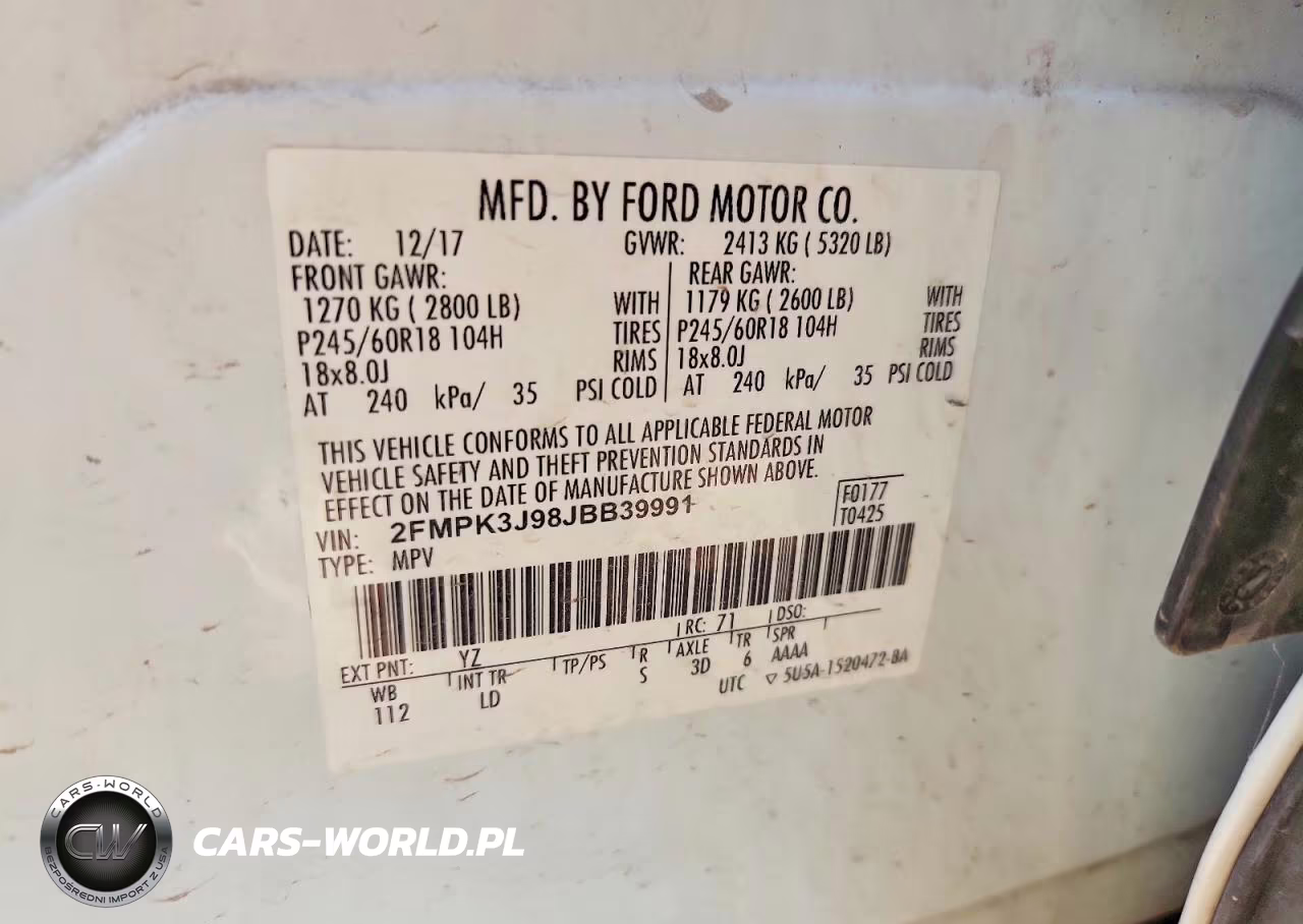 2018 Ford Edge Sel VIN:2FMPK3J98JBB39991 - 13