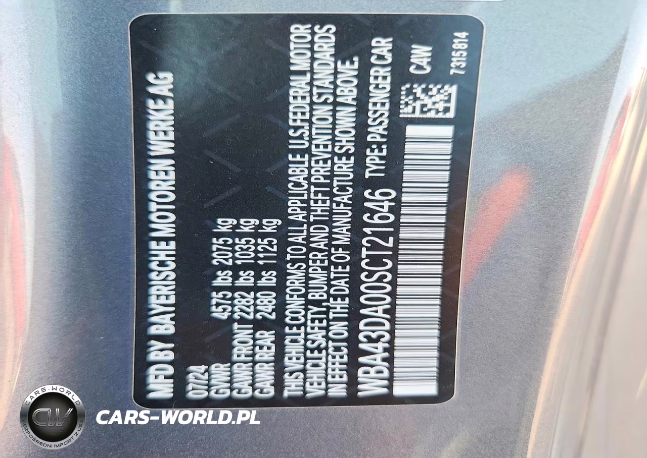 2025 BMW 430I VIN:WBA43DA00SCT21646 - 13