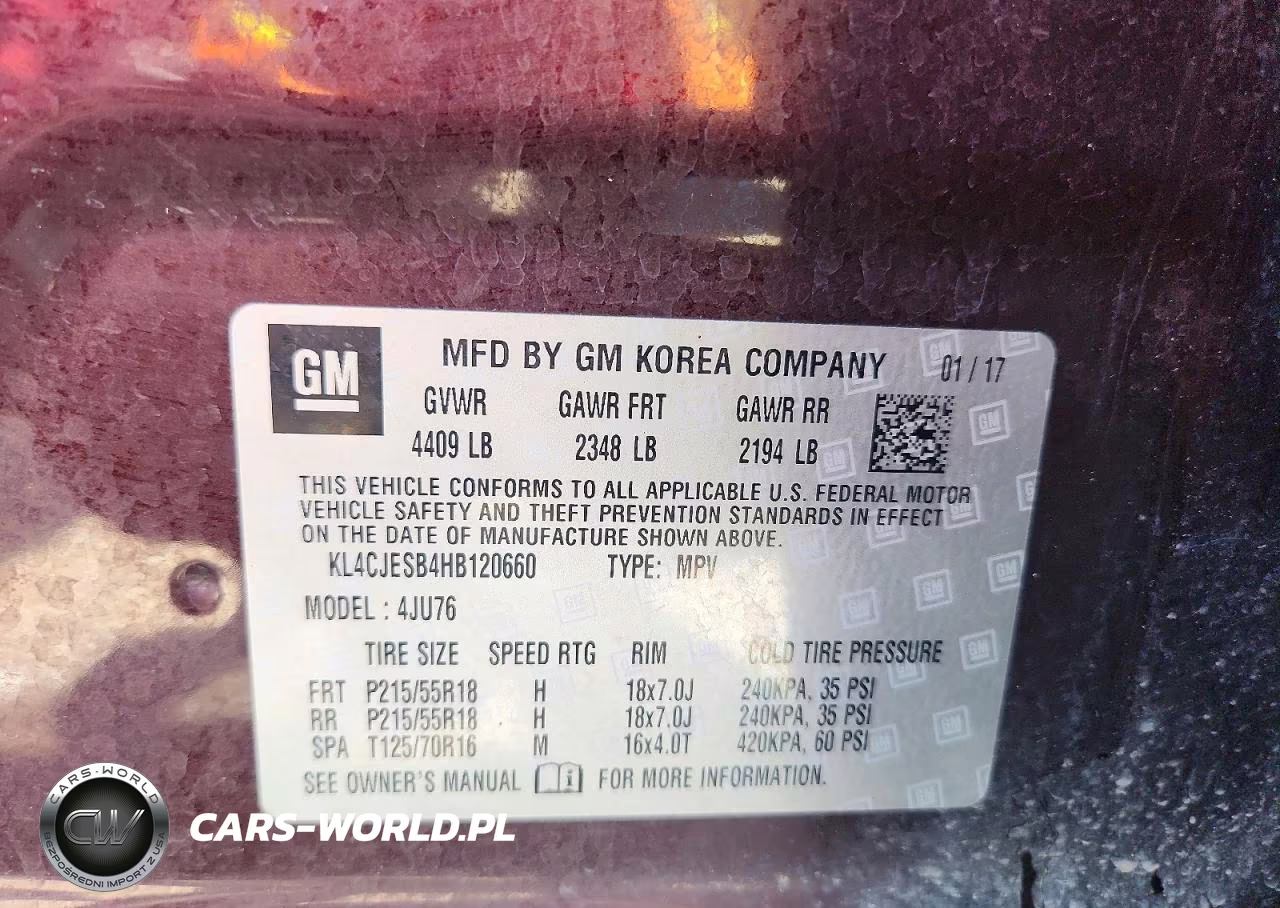 2017 Buick Encore Preferred VIN:KL4CJESB4HB120660 - 13