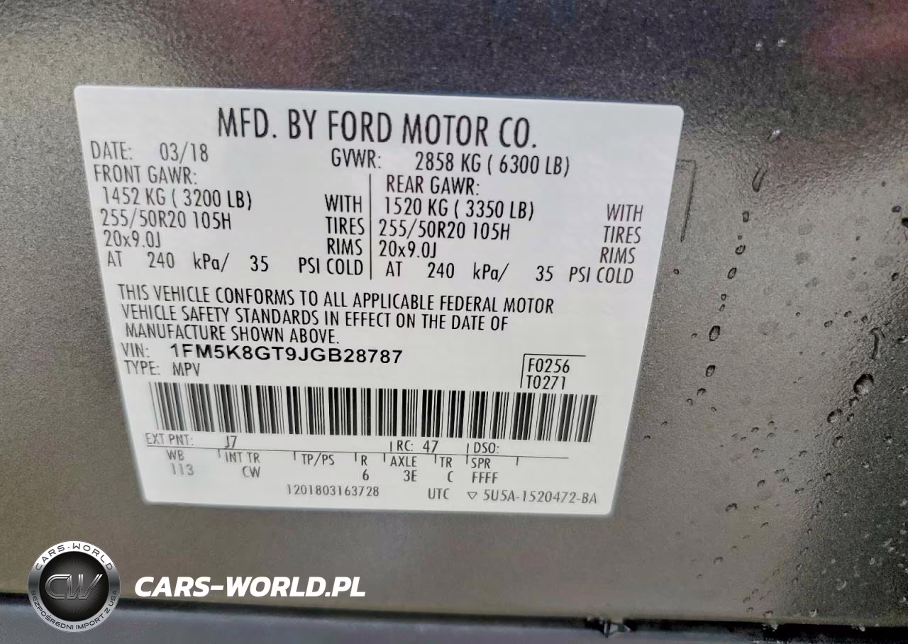 2018 Ford Explorer Sport VIN:1FM5K8GT9JGB28787 - 13