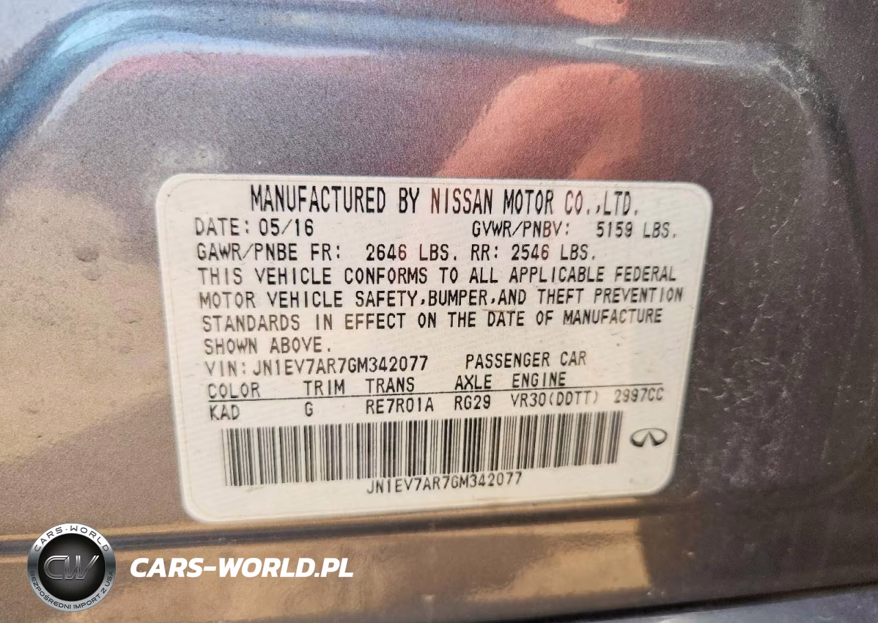 2016 Infiniti Q50 Sport VIN:JN1EV7AR7GM342077 - 12