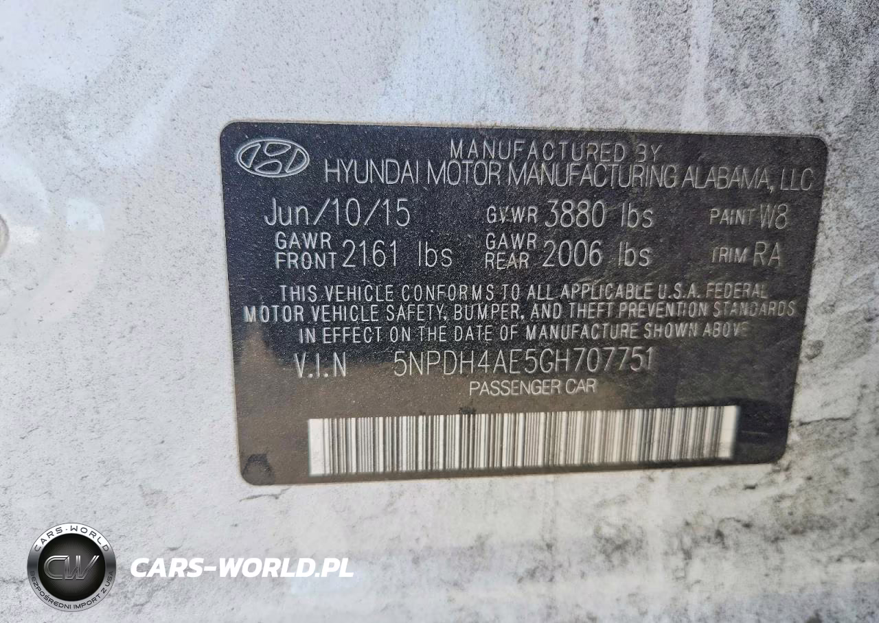 2016 Hyundai Elantra Se VIN:5NPDH4AE5GH707751 - 13