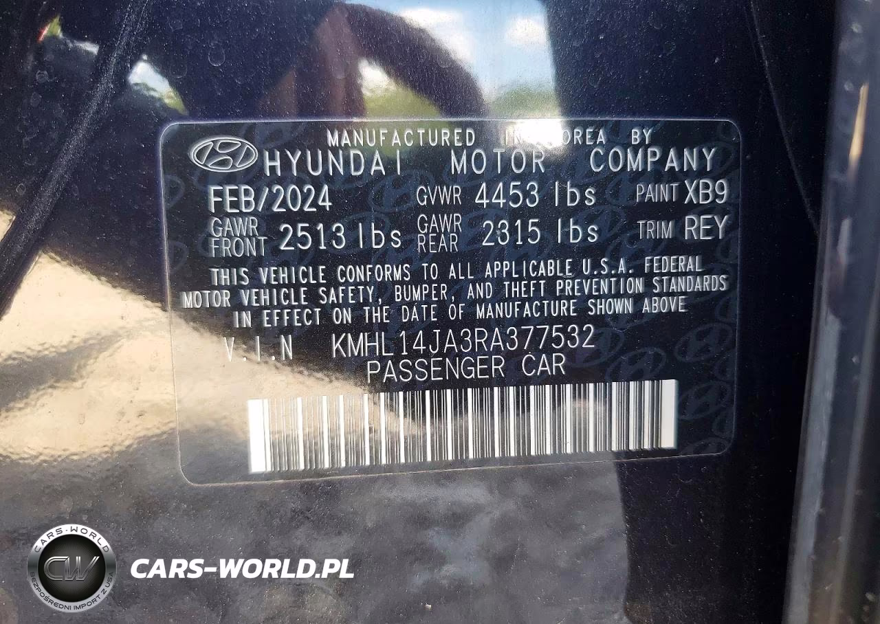 2024 Hyundai Sonata Sel VIN:KMHL14JA3RA377532 - 12