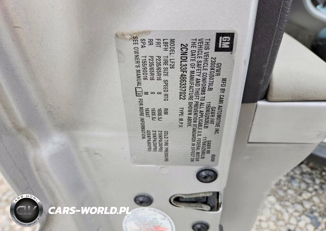2008 Chevrolet Equinox Lt VIN:2CNDL33F486337022 - 12