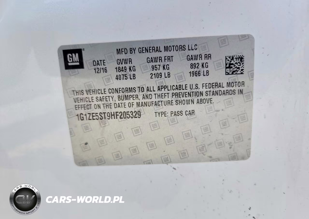 2017 Chevrolet Malibu Lt VIN:1G1ZE5ST9HF205329 - 12