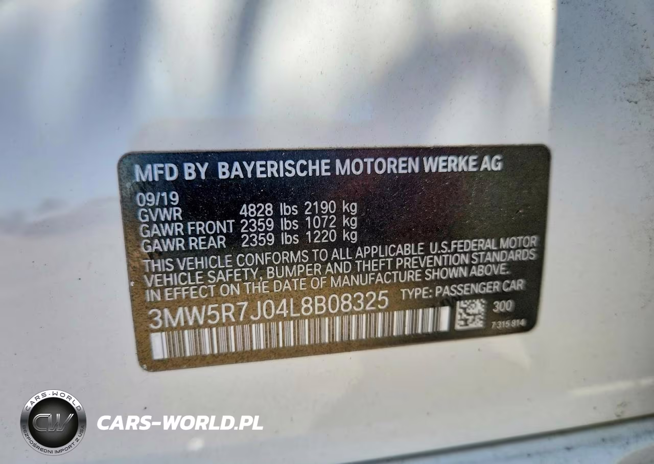 2020 BMW 330Xi VIN:3MW5R7J04L8B08325 - 13