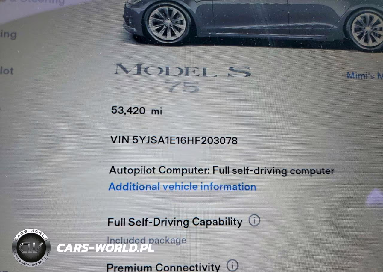2017 Tesla Model S VIN:5YJSA1E16HF203078 - 9