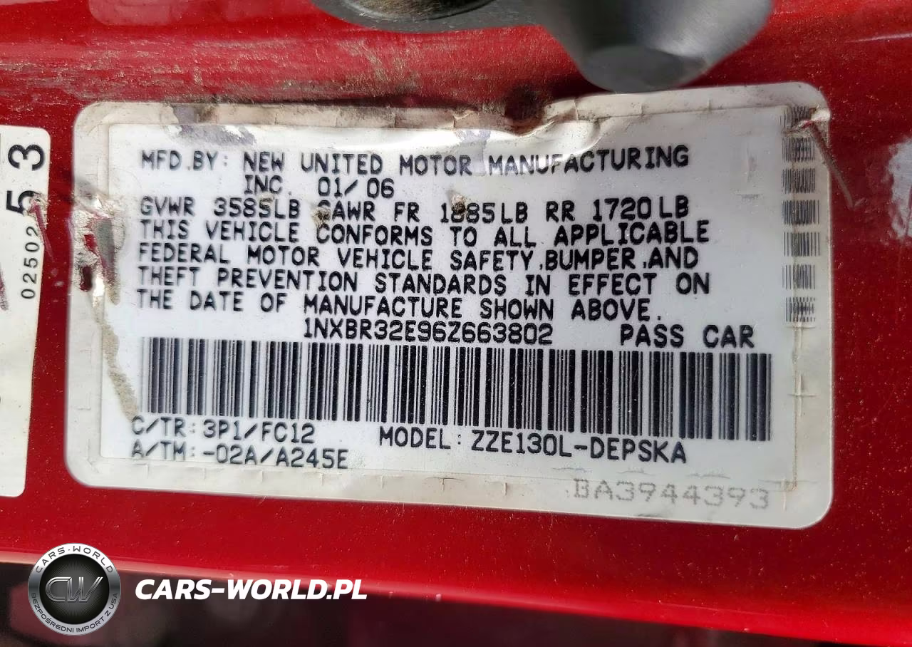 2006 Toyota Corolla S VIN:1NXBR32E96Z663802 - 12