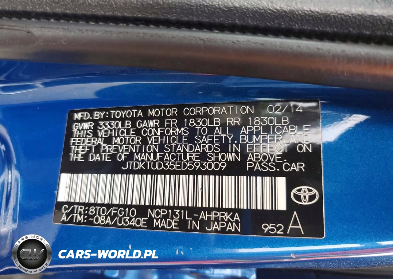 2014 Toyota Yaris 5-Door Le VIN:JTDKTUD35ED593009 - 12