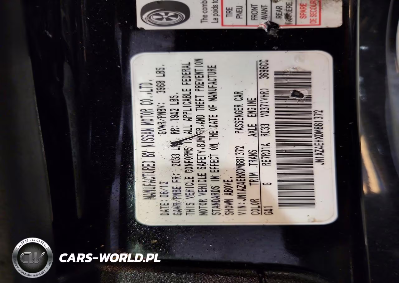 2013 Nissan 370Z Base VIN:JN1AZ4EHXDM881372 - 12