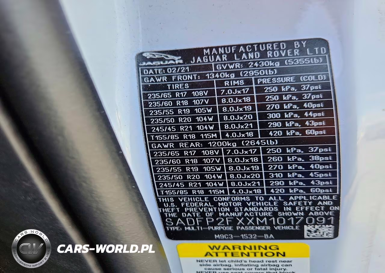 2021 Jaguar E-Pace Se VIN:SADFP2FXXM1017091 - 13