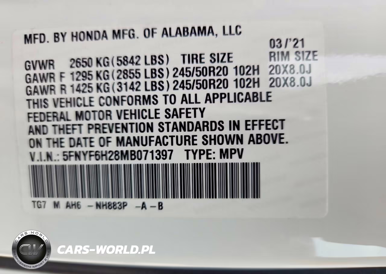2021 Honda Pilot Se VIN:5FNYF6H28MB071397 - 14