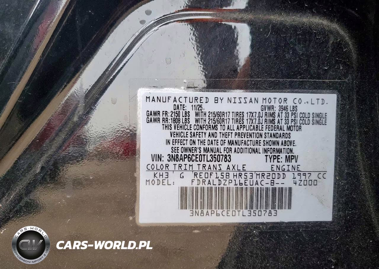 2026 Nissan Kicks Sv VIN:3N8AP6CE0TL350783 - 12