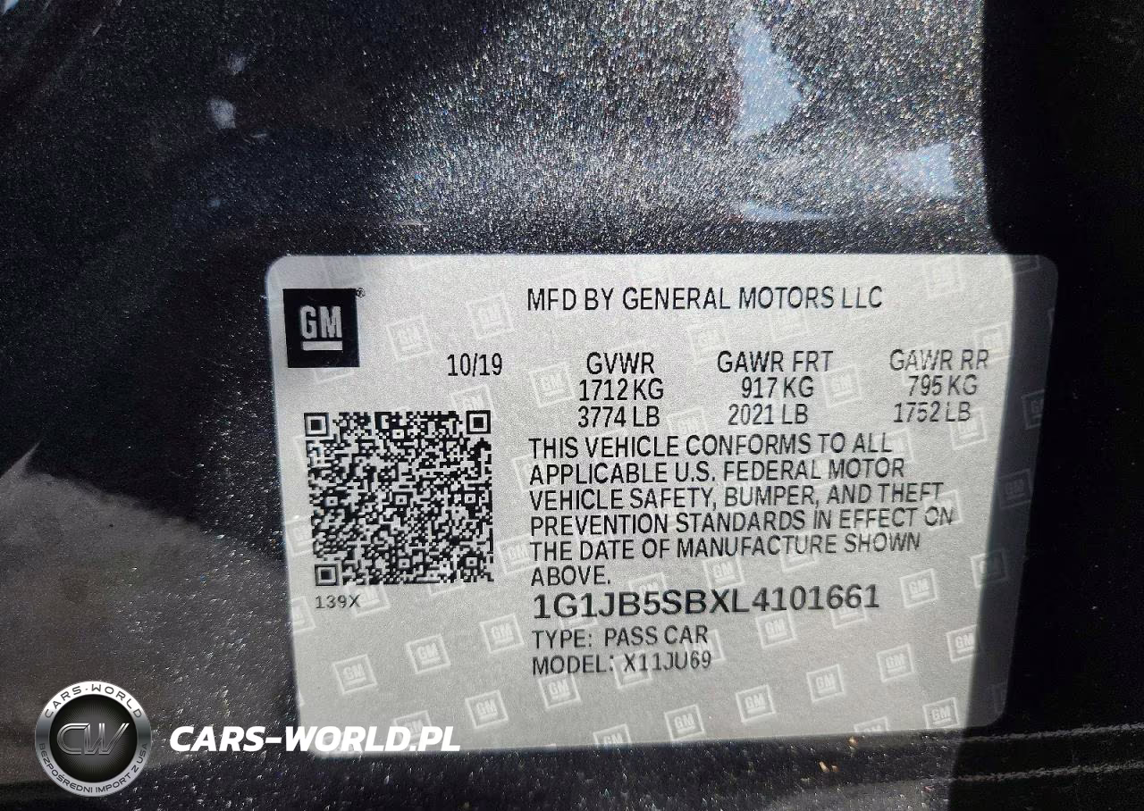 2020 Chevrolet Sonic Ls VIN:1G1JB5SBXL4101661 - 12