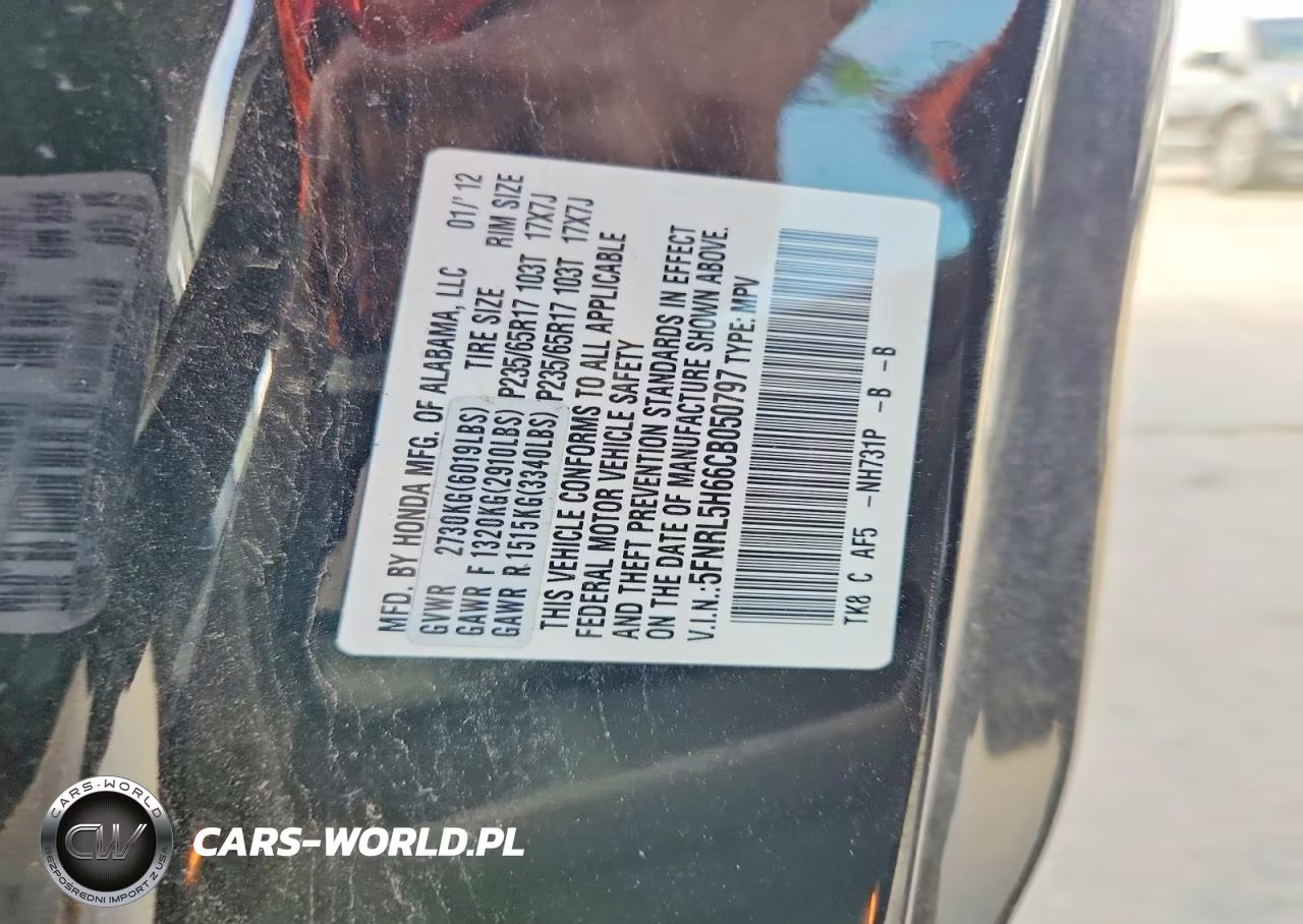 2012 Honda Odyssey Ex-L VIN:5FNRL5H66CB050797 - 14