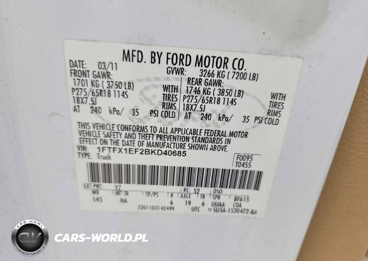 2011 Ford F150 Super Cab VIN:1FTFX1EF2BKD40685 - 12