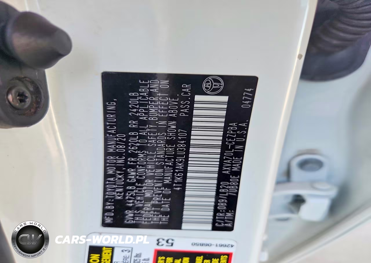 2020 Toyota Camry Xse VIN:4T1K61AK9LU384107 - 12