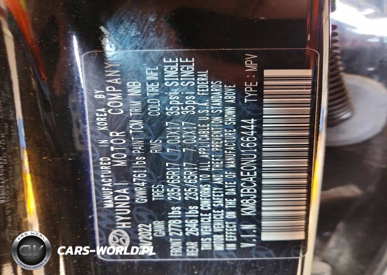 2022 Hyundai Tucson Sel VIN:KM8JBCAE0NU166444 - 13
