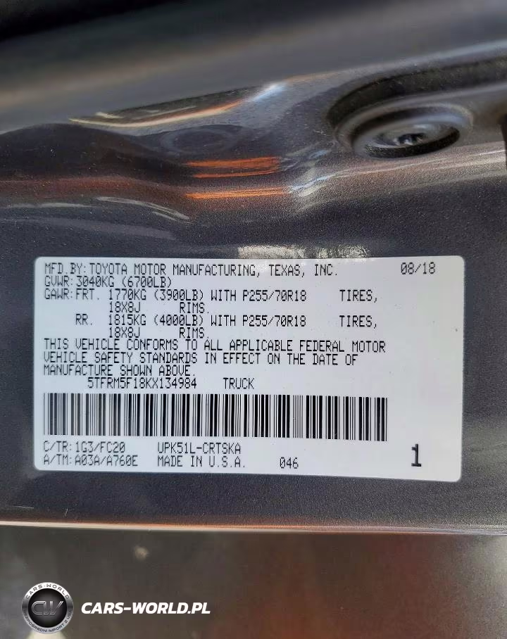 2019 Toyota Tundra Sr5 VIN:5TFRM5F18KX134984 - 12
