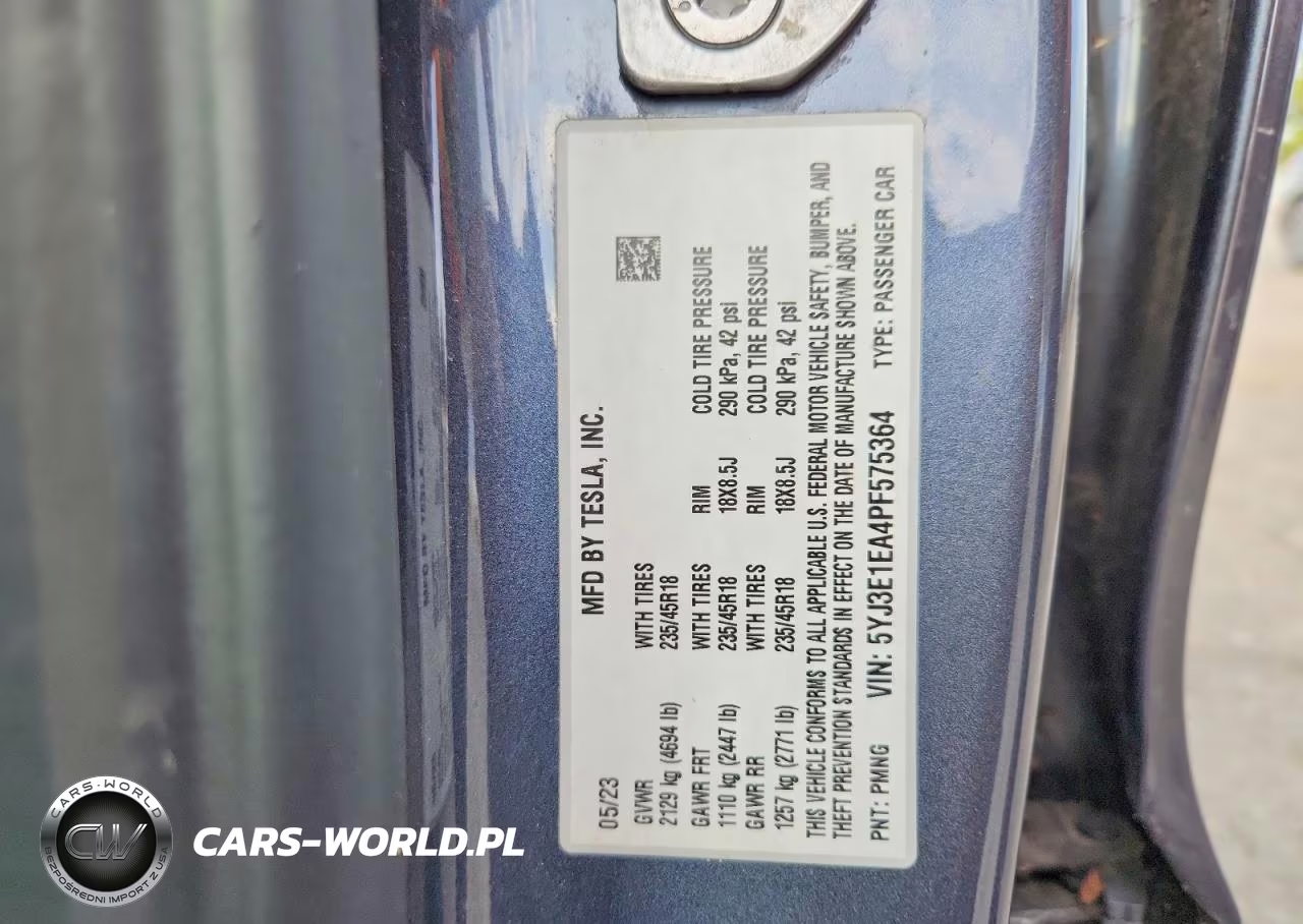 2023 Tesla Model 3 VIN:5YJ3E1EA4PF575364 - 12