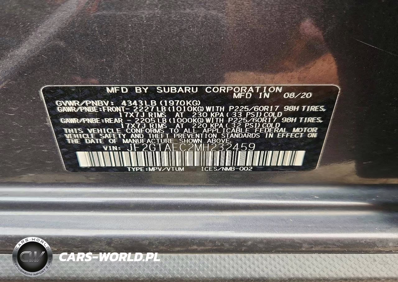 2021 Subaru Crosstrek Premium VIN:JF2GTAEC2MH232459 - 14