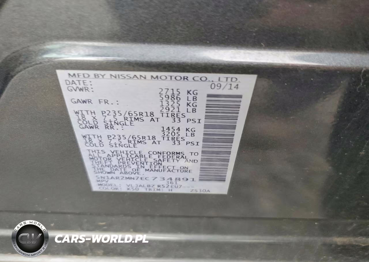 2014 Nissan Pathfinder S VIN:5N1AR2MN7EC734891 - 13