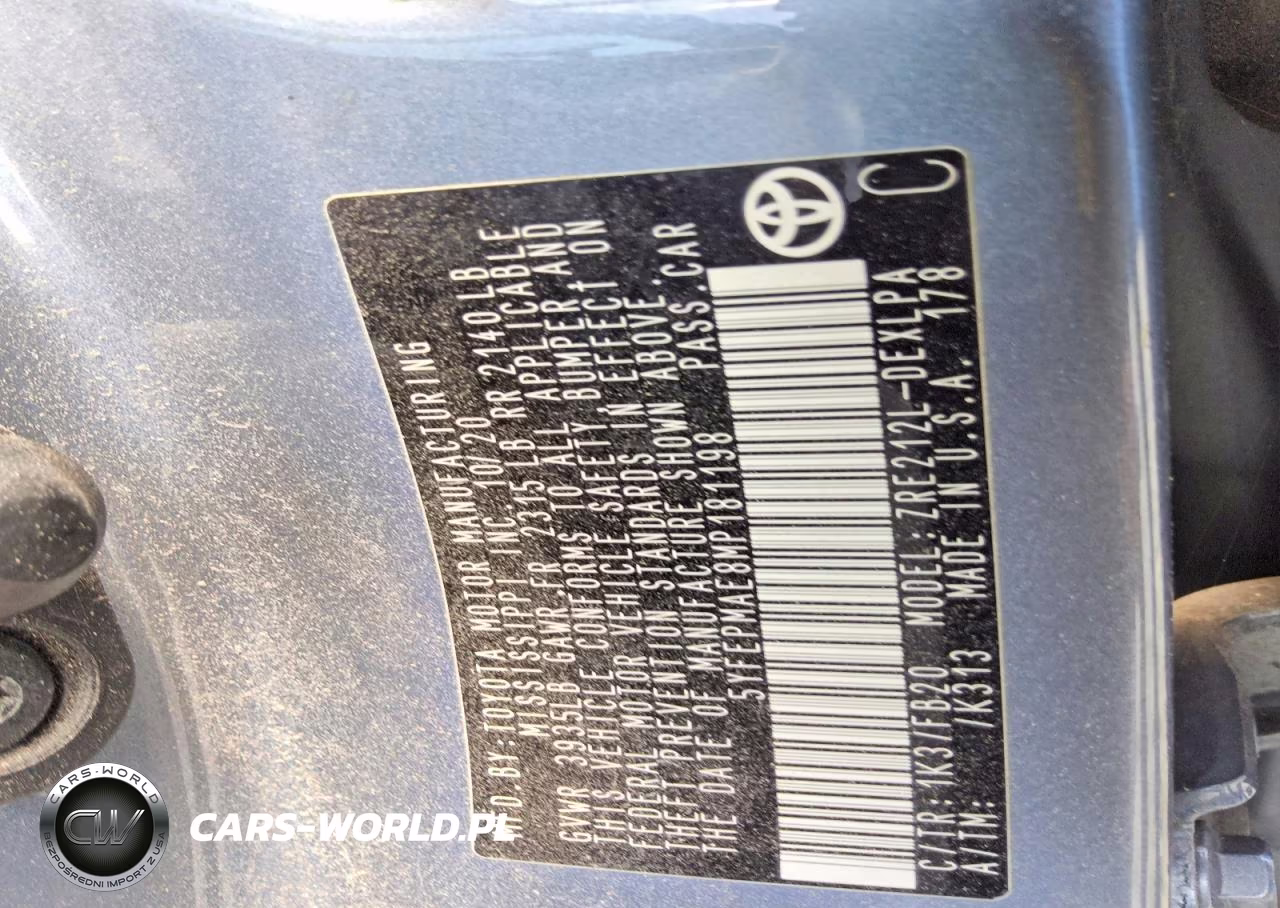 2021 Toyota Corolla Le VIN:5YFEPMAE8MP181198 - 12