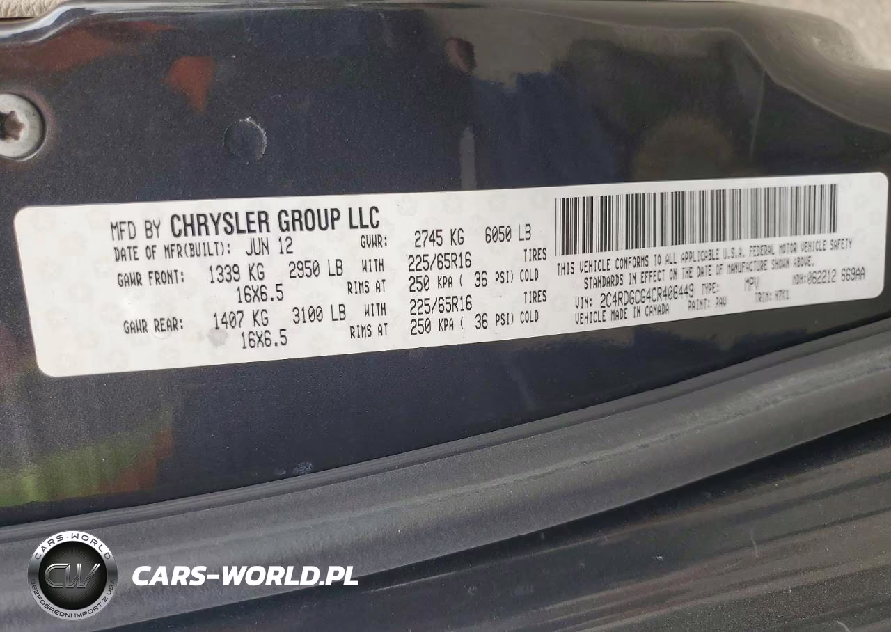 2012 Dodge Grand Caravan Sxt VIN:2C4RDGCG4CR406449 - 13
