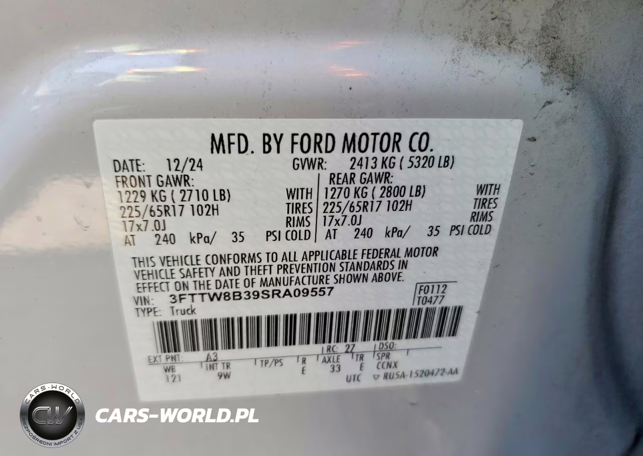 2025 Ford Maverick Xl VIN:3FTTW8B39SRA09557 - 12