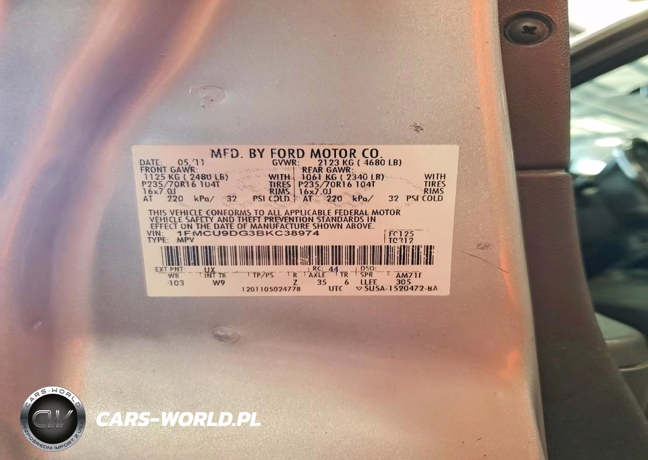2011 Ford Escape Xlt VIN:1FMCU9DG3BKC38974 - 14