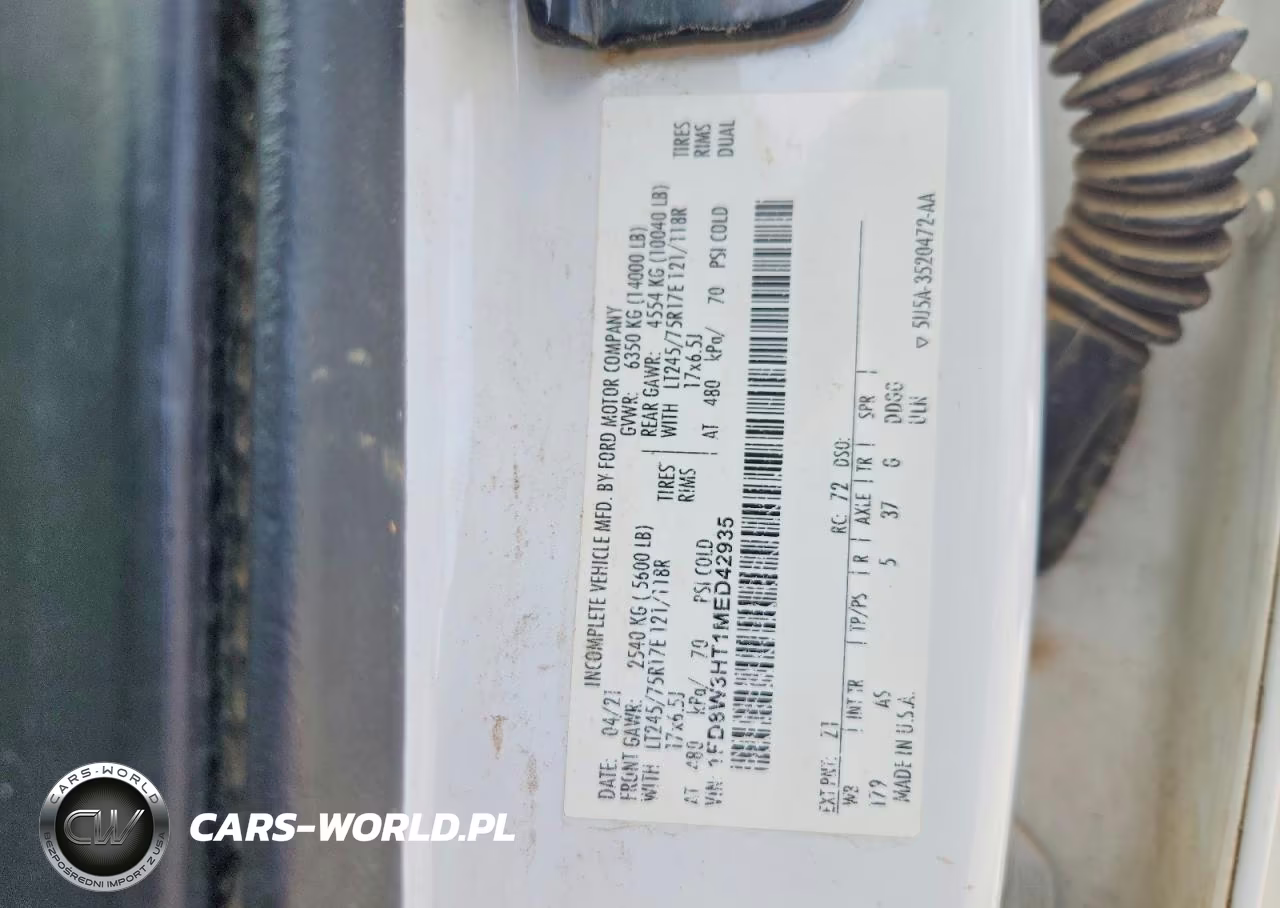 2021 Ford F350 Super Duty VIN:1FD8W3HT1MED42935 - 12