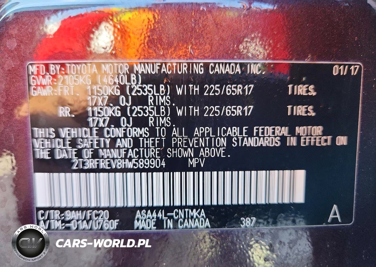 2017 Toyota Rav4 Xle VIN:2T3RFREV8HW589904 - 14