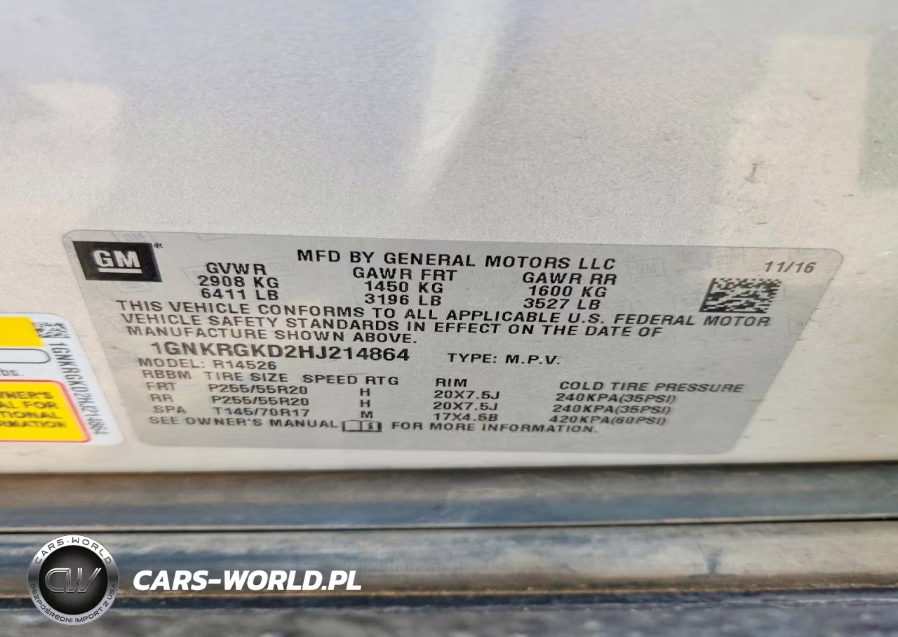 2017 Chevrolet Traverse Lt VIN:1GNKRGKD2HJ214864 - 13