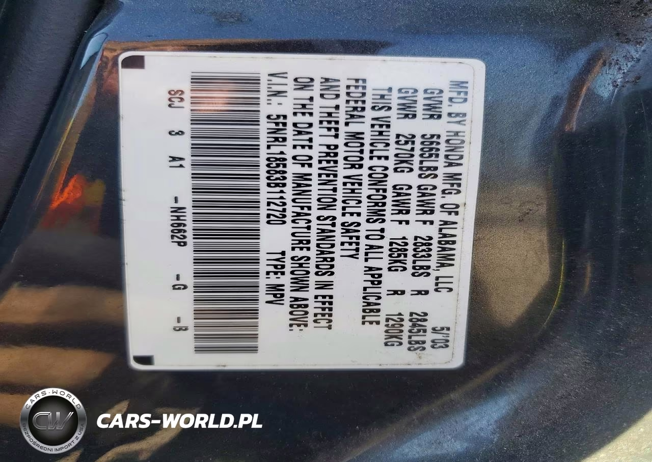 2003 Honda Odyssey Lx VIN:5FNRL18583B112720 - 14