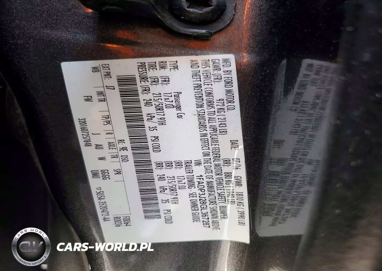 2016 Ford Focus Titanium VIN:1FADP3J28GL367287 - 12