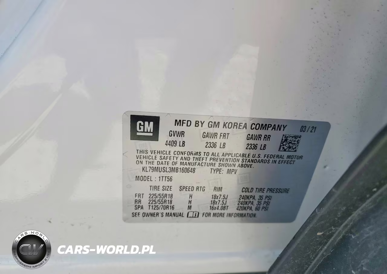 2021 Chevrolet Trailblazer Rs VIN:KL79MUSL3MB160648 - 13