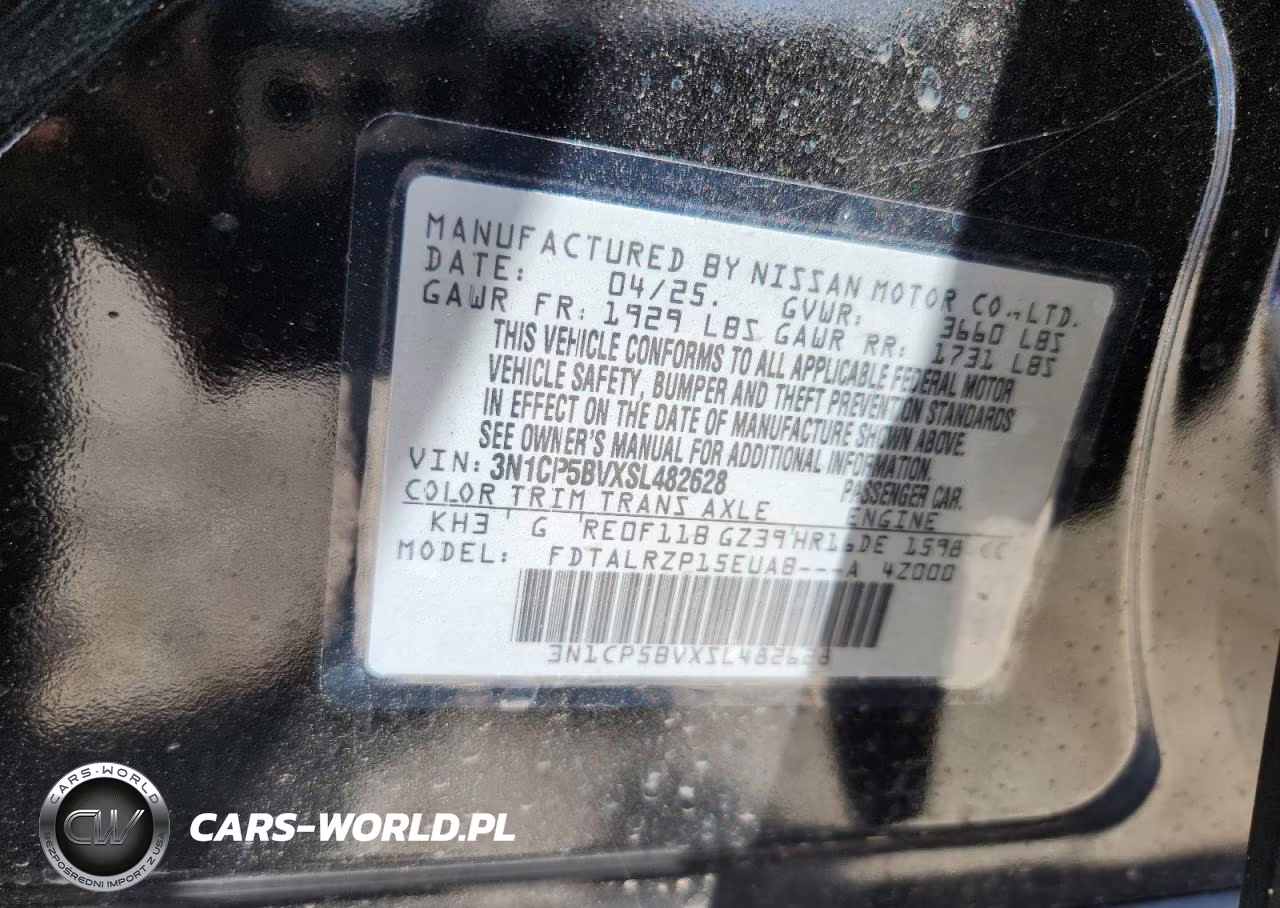 2025 Nissan Kicks Play S VIN:3N1CP5BVXSL482628 - 12