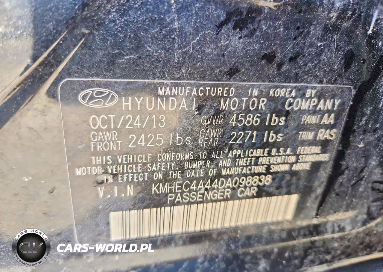 2013 Hyundai Sonata Hybrid VIN:KMHEC4A44DA098838 - 12