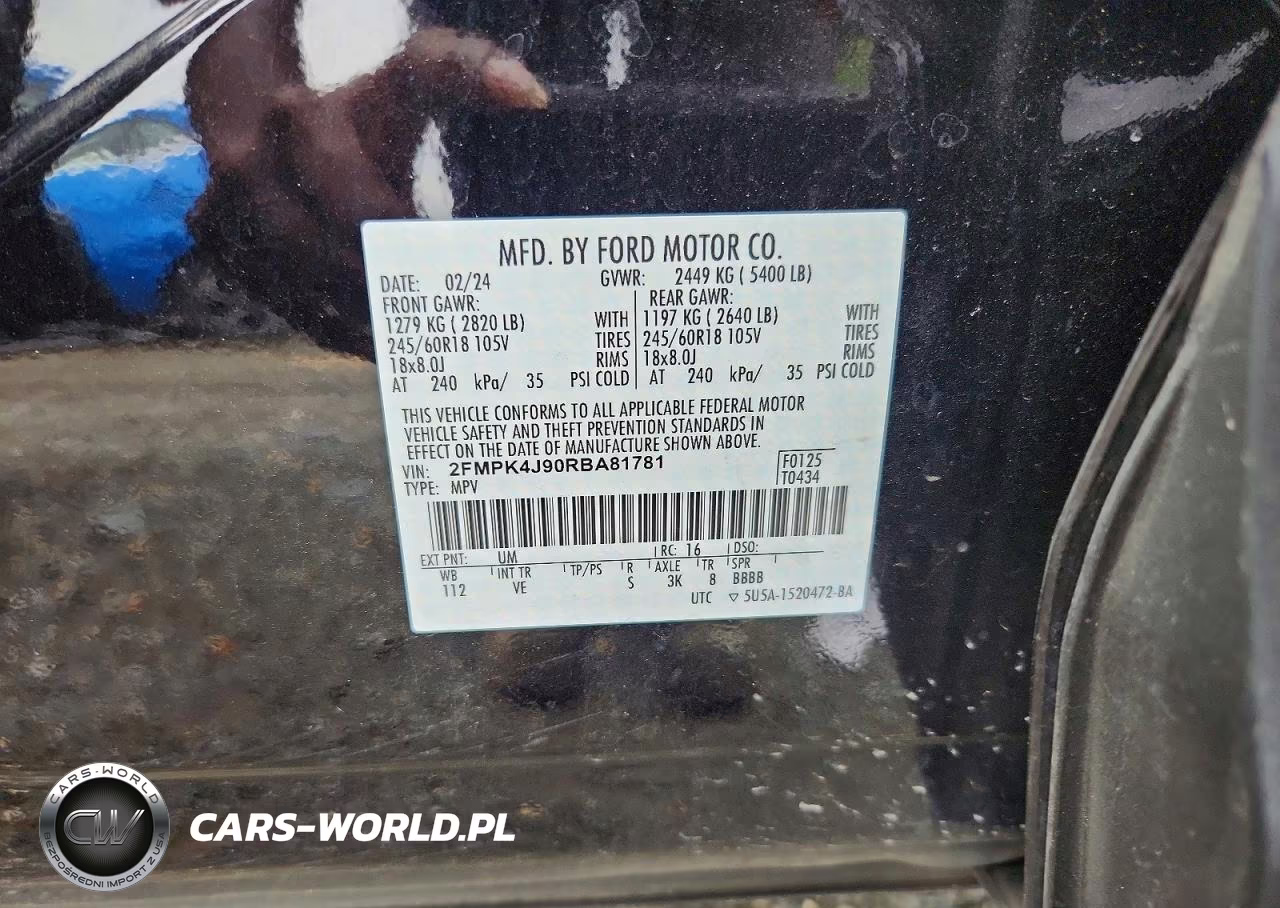 2024 Ford Edge Sel VIN:2FMPK4J90RBA81781 - 13