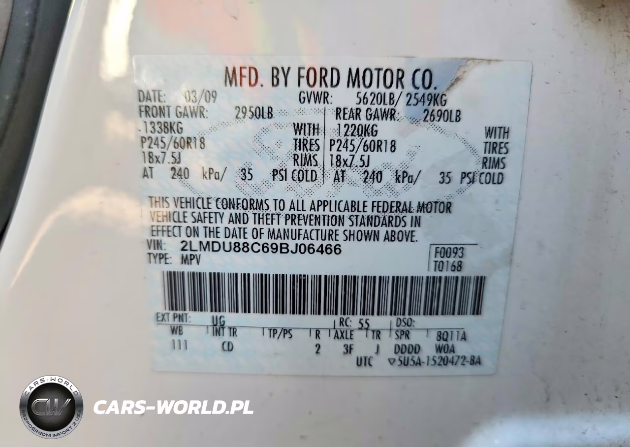 2009 Lincoln Mkx VIN:2LMDU88C69BJ06466 - 13