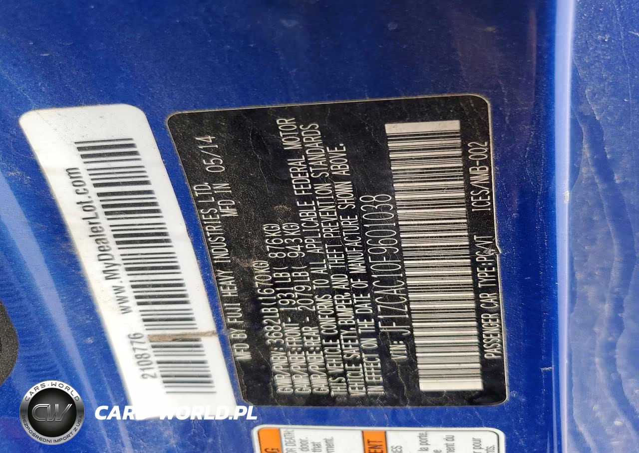 2015 Subaru Brz 2.0 Limited VIN:JF1ZCAC10F9601038 - 12
