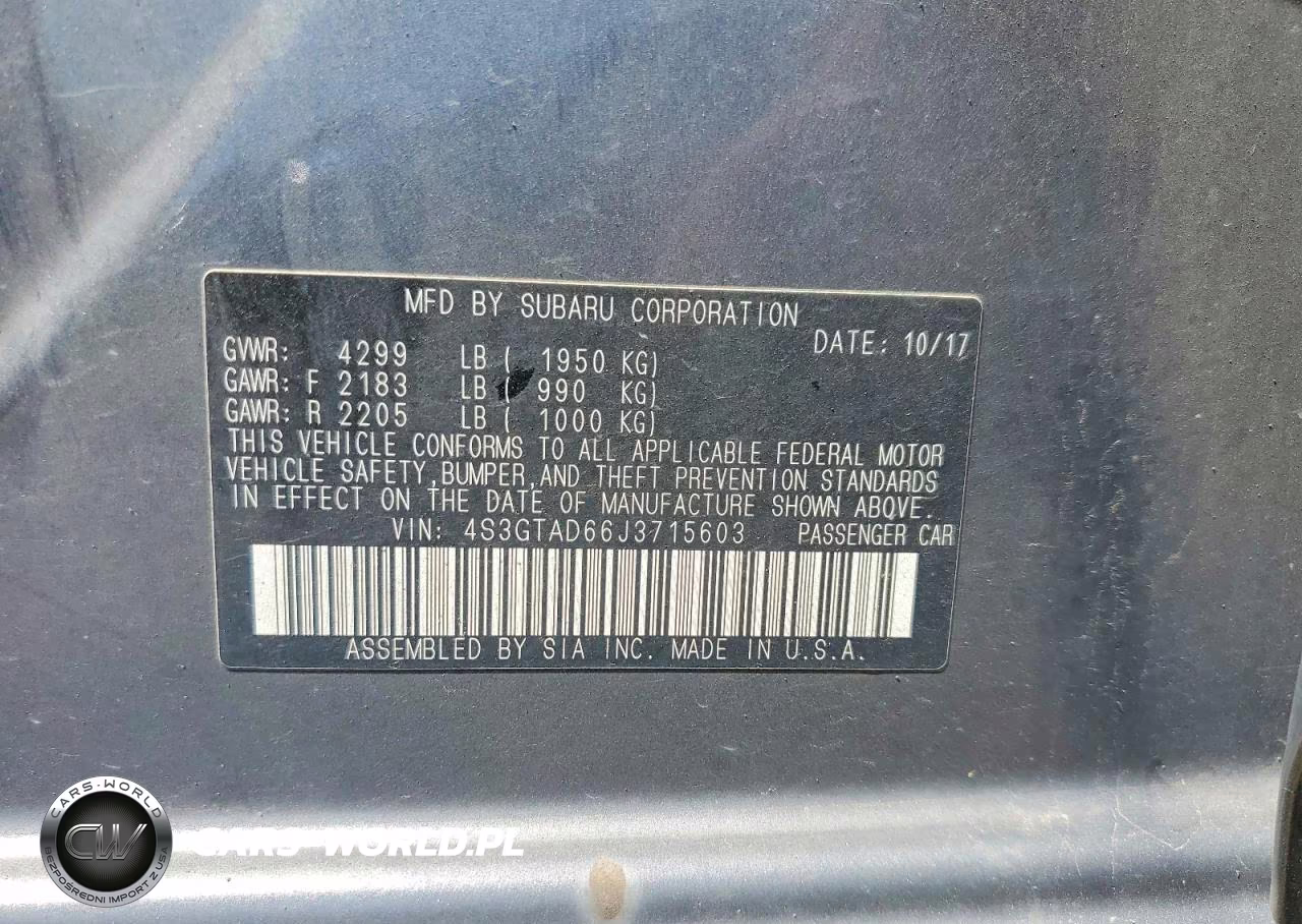 2018 Subaru Impreza Premium Plus VIN:4S3GTAD66J3715603 - 13
