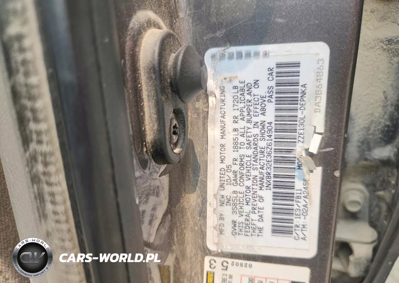 2006 Toyota Corolla Le VIN:1NXBR32E36Z614904 - 12