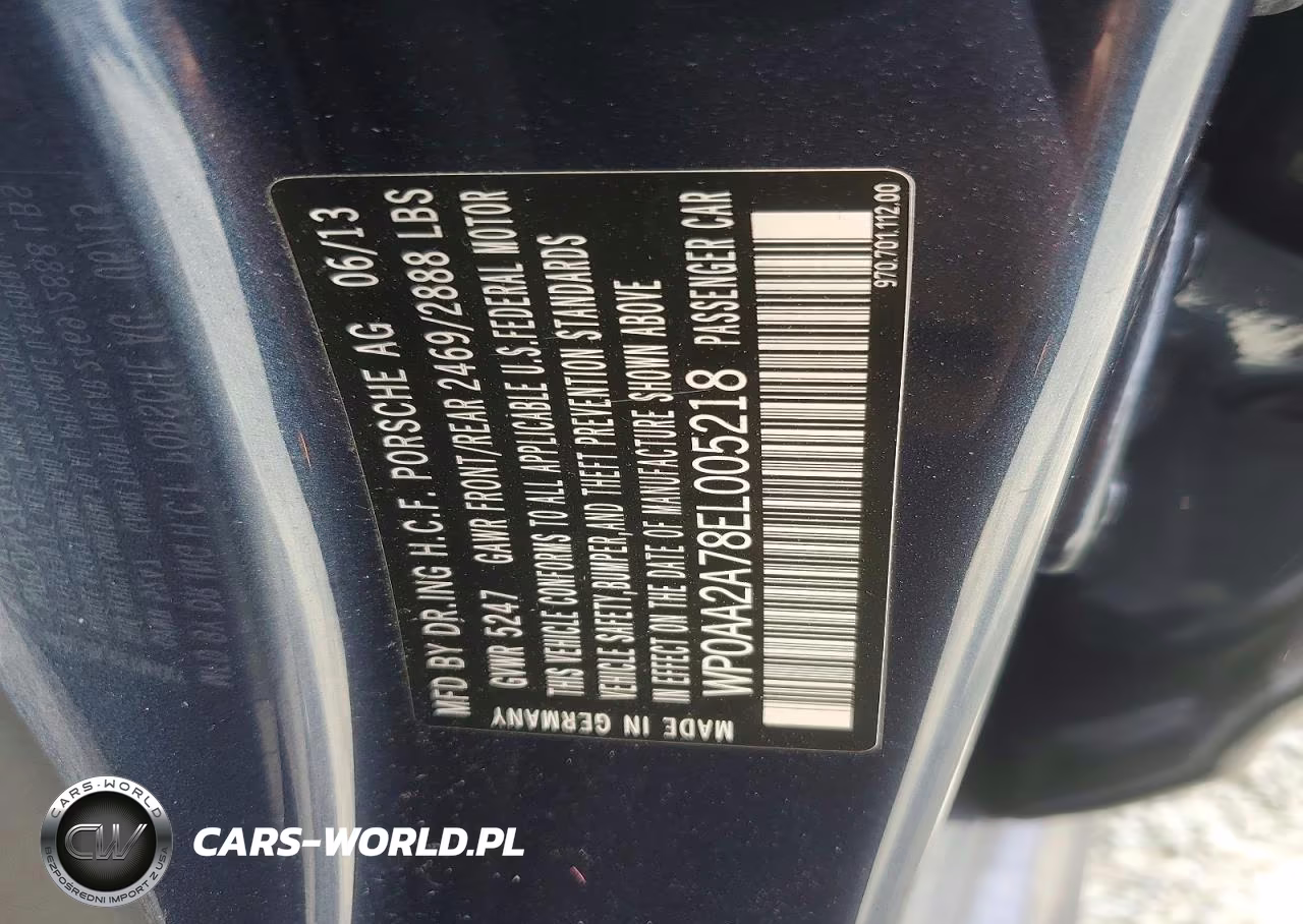 2014 Porsche Panamera 2 VIN:WP0AA2A78EL005218 - 12